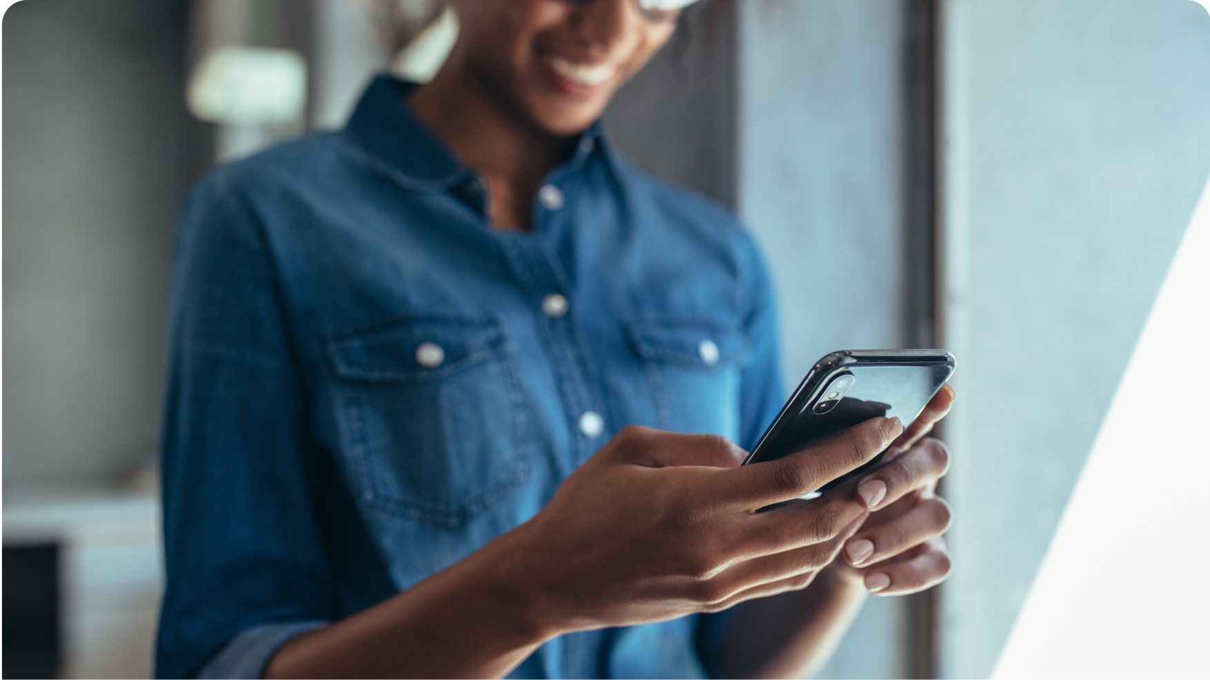 a woman using a mobile phone