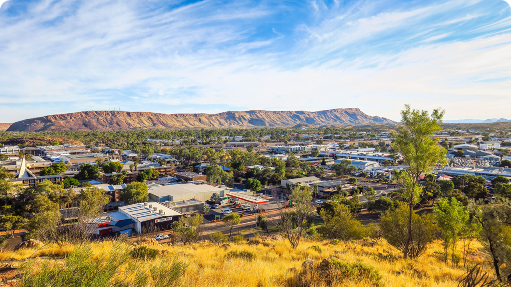 View of remote town