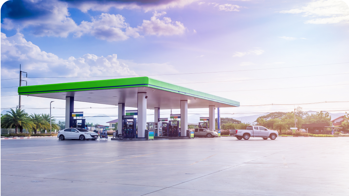 A petrol station