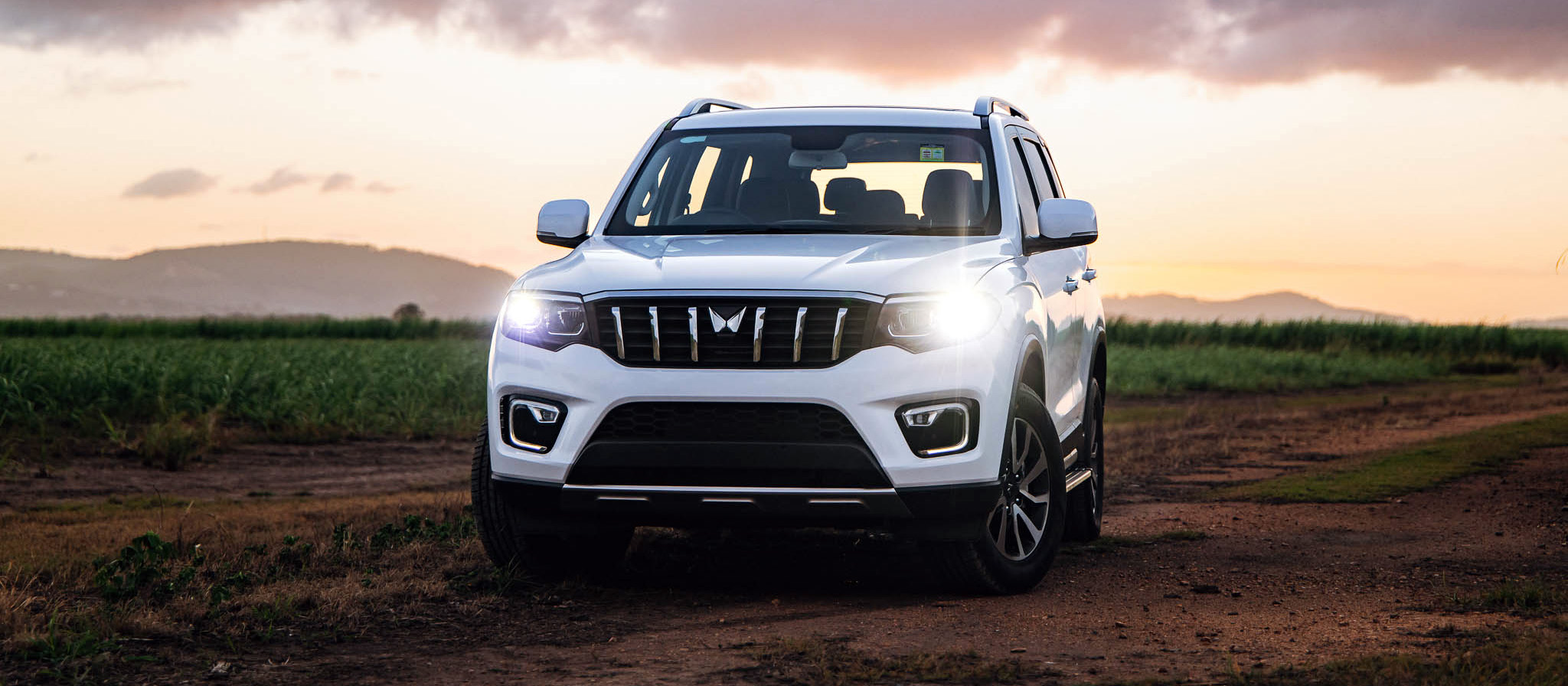 Mahindra Scorpio in a field