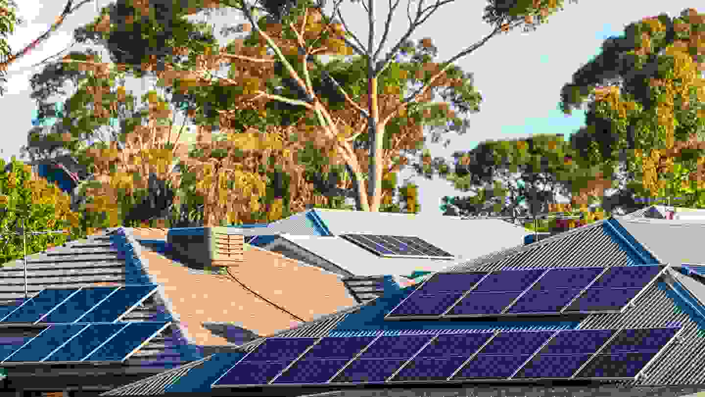 Rooftop solar panels in Australia