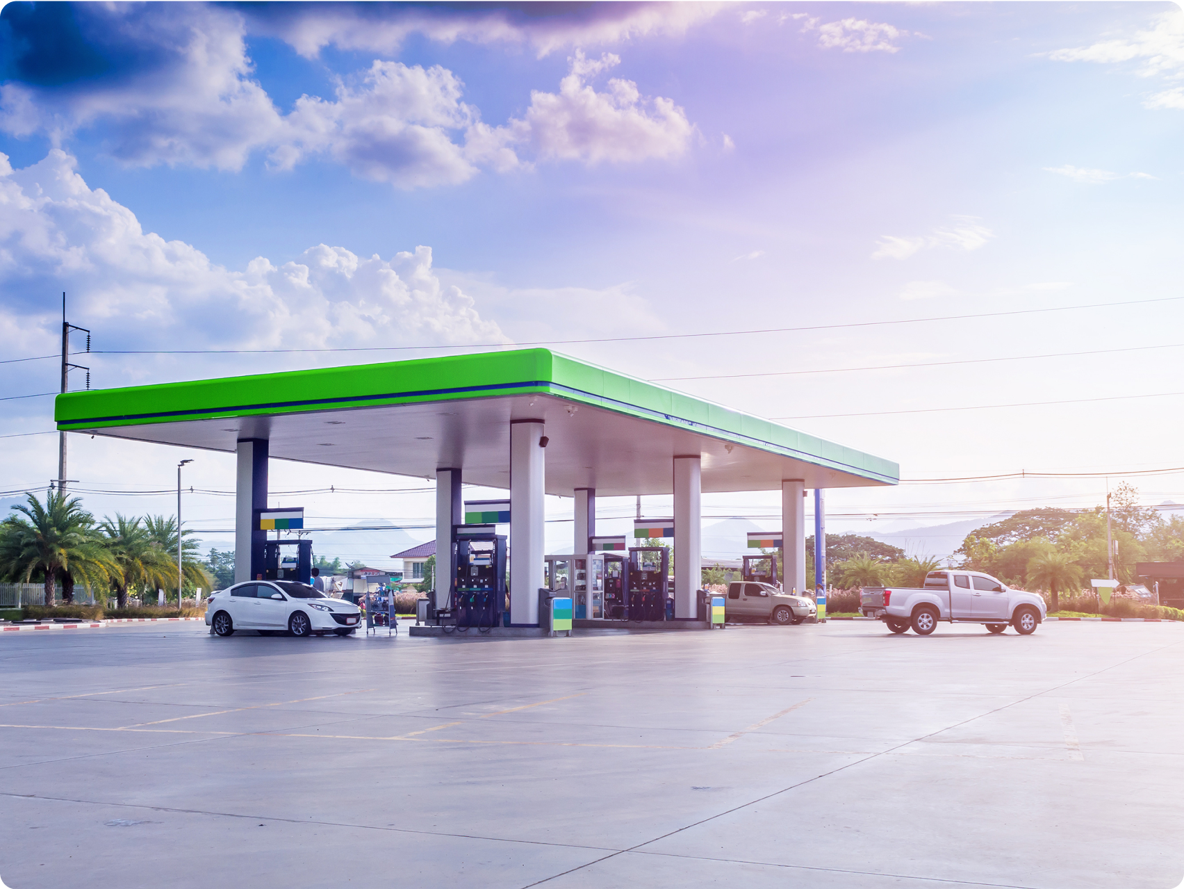A petrol station 